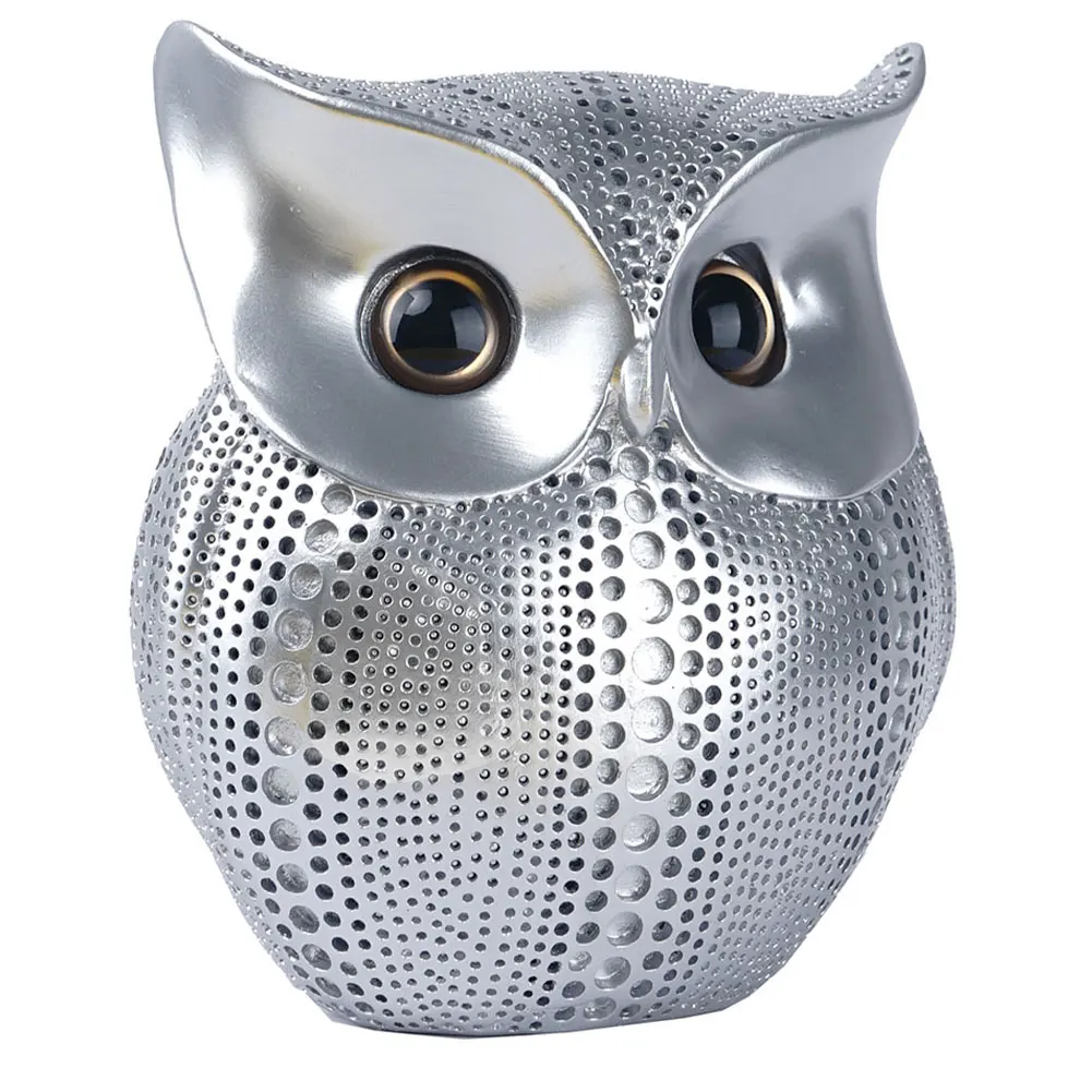 

Owl Statue Resin Garden Ornament Decoration Small Animal Figurines Cabinet Living Room Bedroom Office Home Miniatures Statue