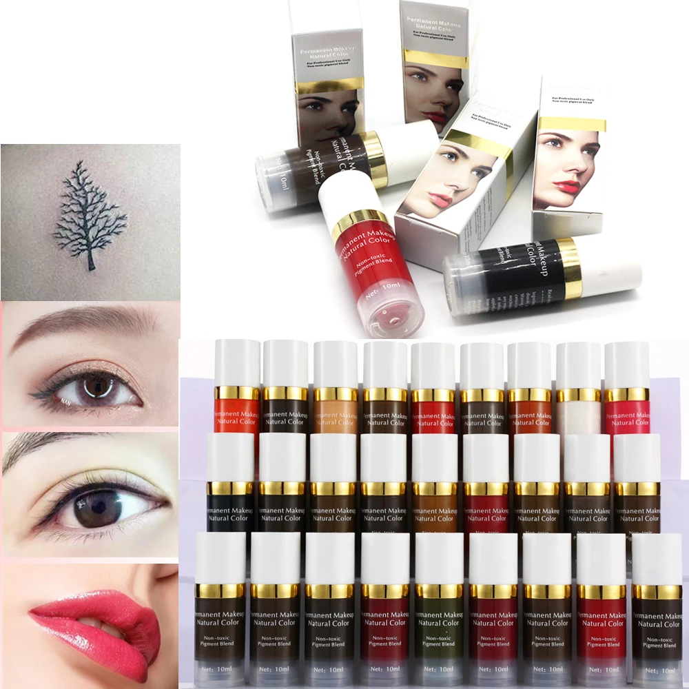 

Color selection Tattoo Ink tattoo Permanent Makeup ink Eyebrow Ink Lips Eye Line Tattoo Color Natural Plant 10ML