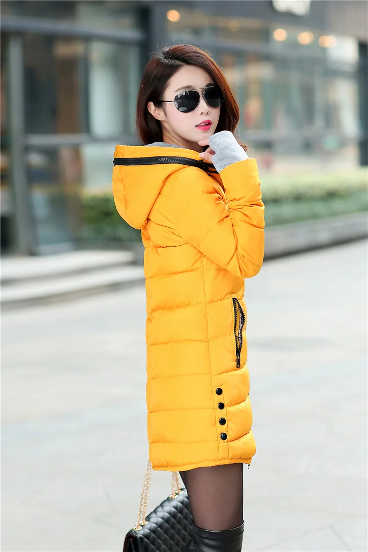 Winter Warm Cotton Jacket Women's Large Size Long Jacket New Ultra-light Slim Hooded Windproof Down Jacket Women's Jacket