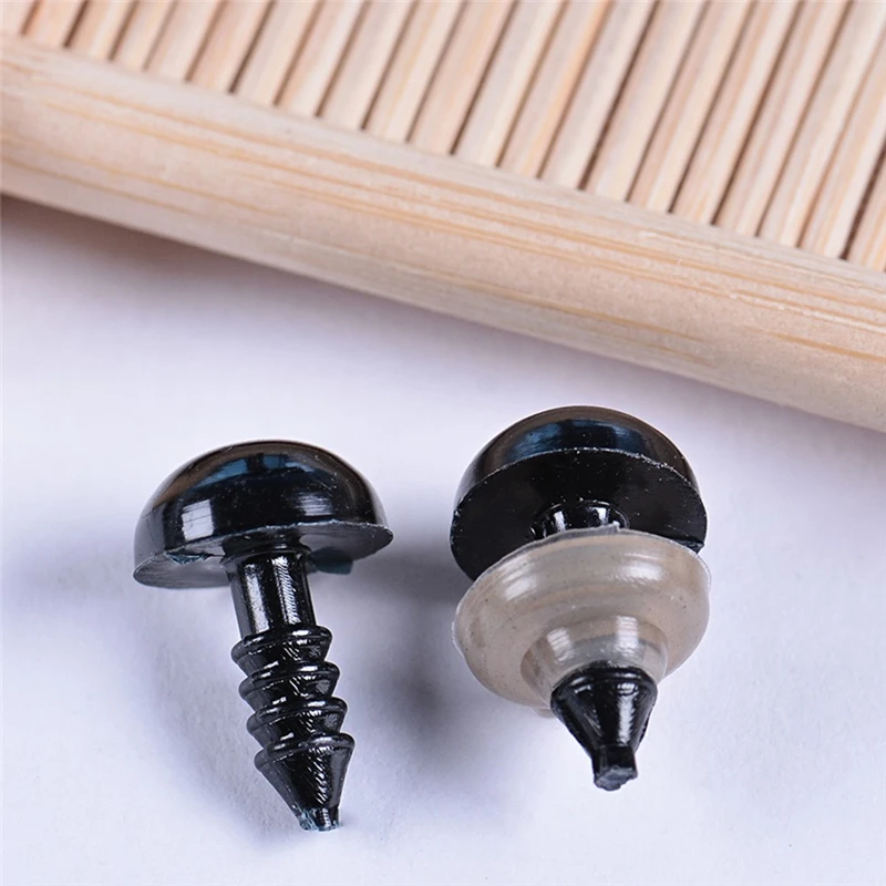 100 шт. DIY куклы глаз черный безопасные пластиковые глаза для Тедди плюшевые сделай