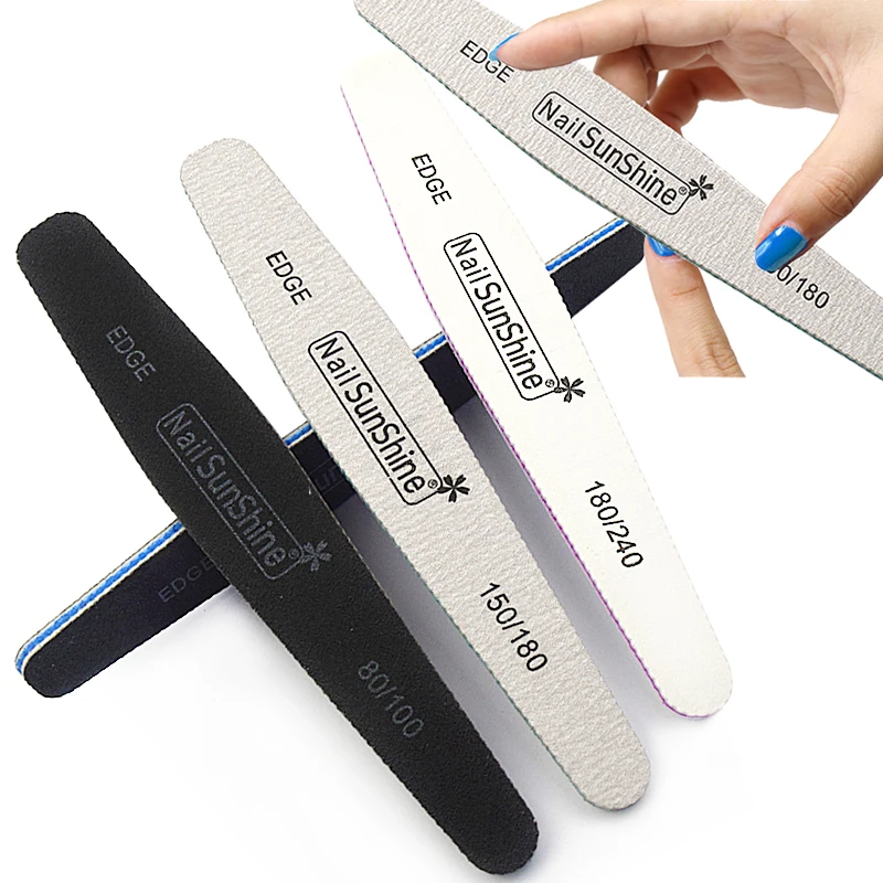 

25pcs/Lot Sandpaper Nail File For Gel 80/100/150/180/240 Professional Nails For Manicure File Double-sided Art Nail Buffer Files
