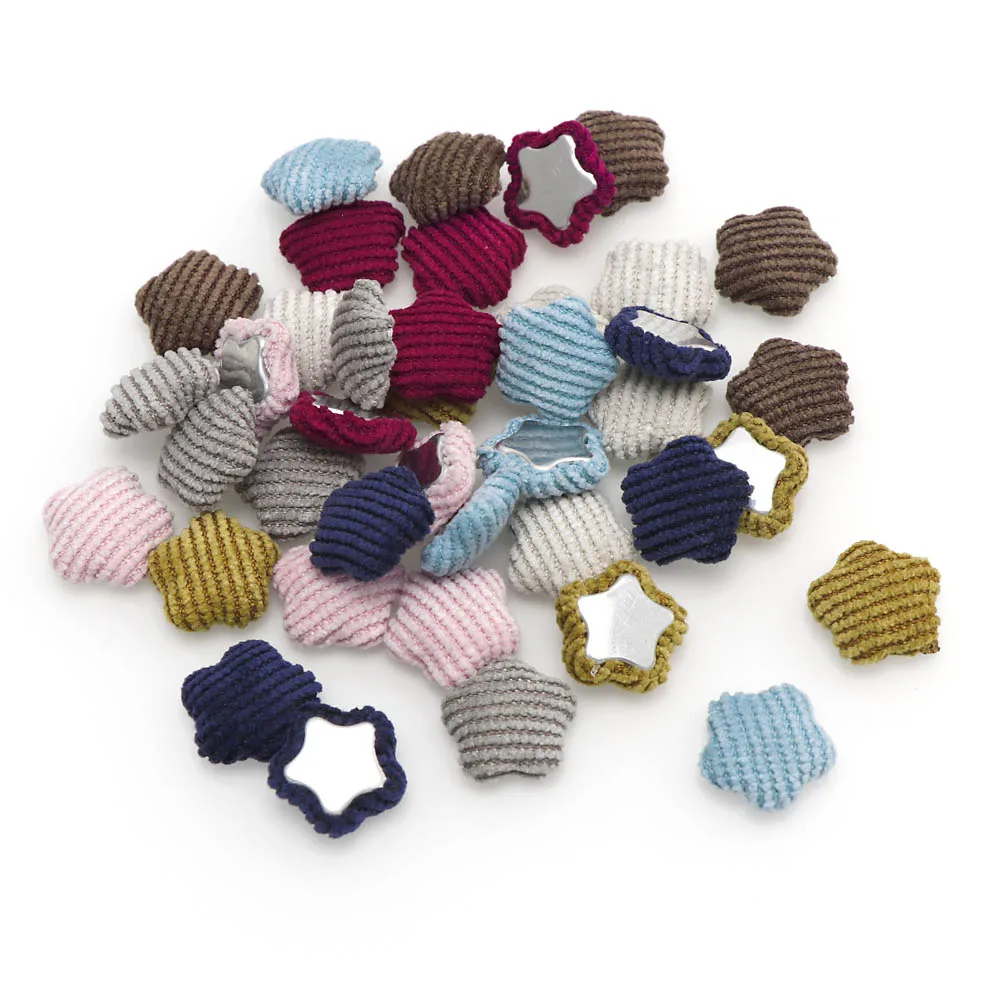 Тканевые пуговицы для шитья вельветовые в форме цветка 50 шт. | Дом и сад