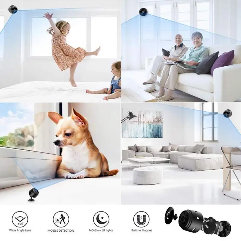 1080P HD IP Mini Camera Wireless Recorder Wifi Security Remote Control Surveillance Night Vision Motion Mobile Detection Camera