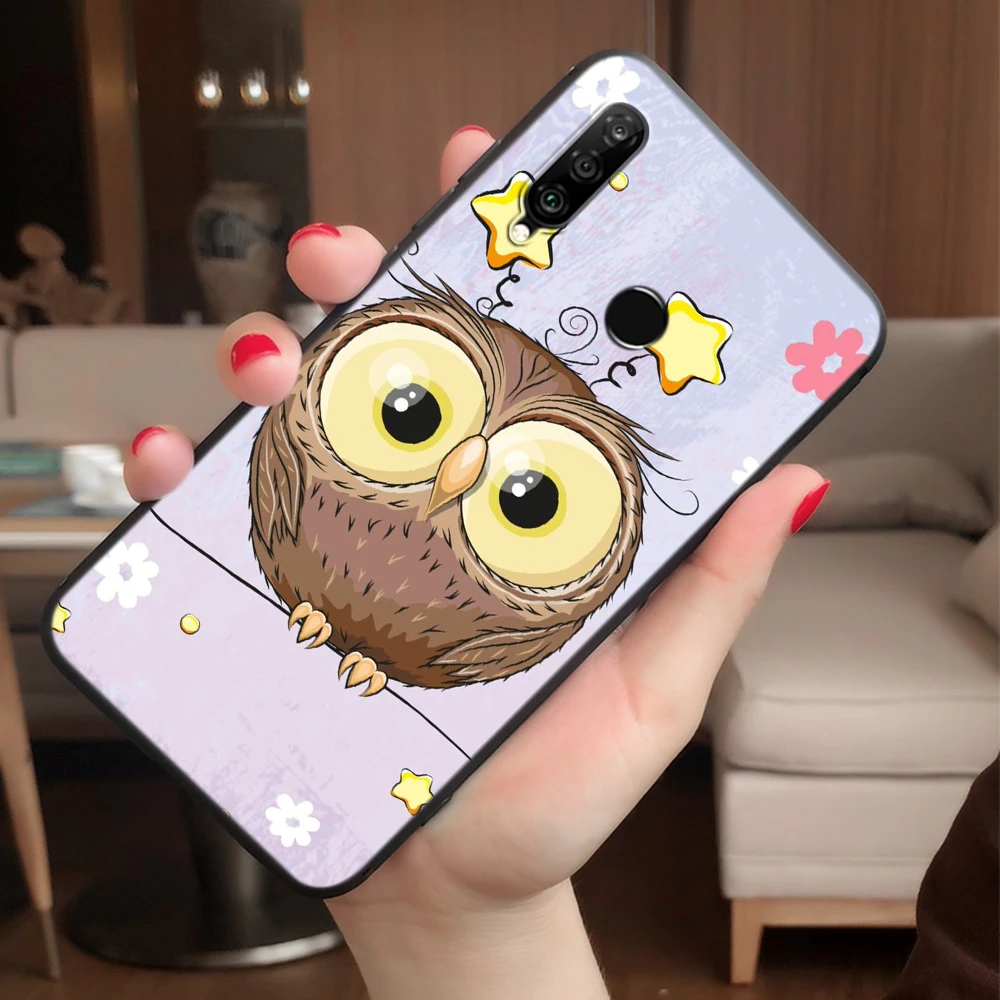 Мягкий силиконовый чехол Z16 с изображением животных Совы для Huawei Nova 4 5 6 7 Pro 5i 5T SE