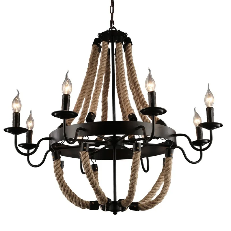 Ретро люстра светильник ing подвесной обеденный гостиная спальня приспособление