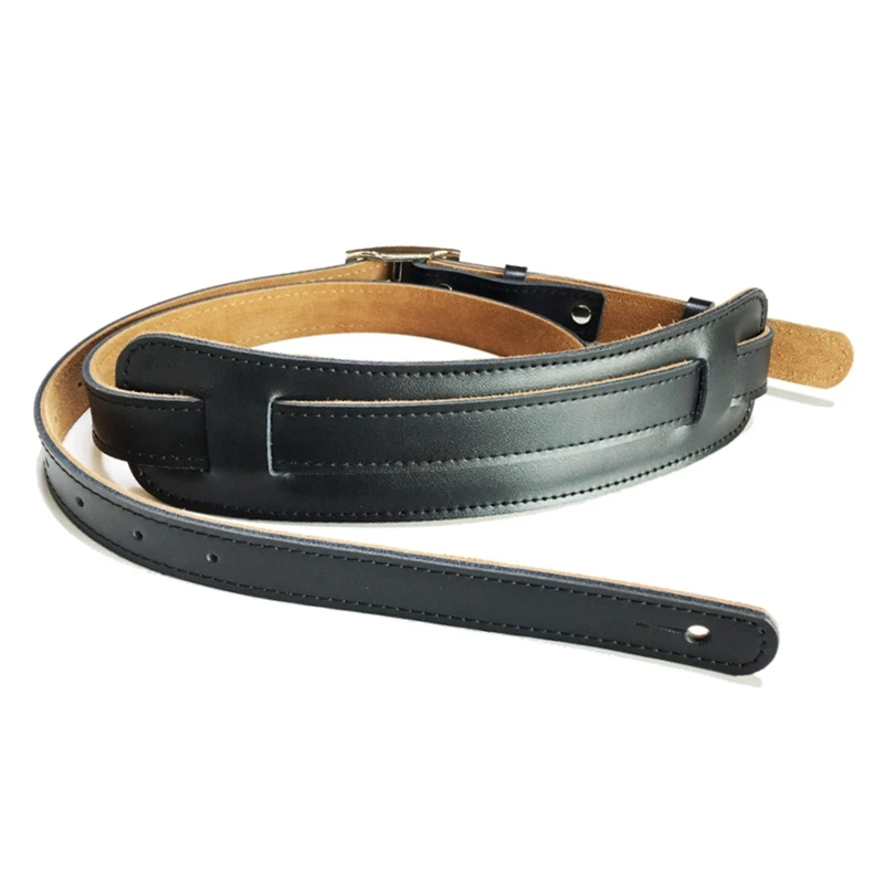 

Durable Leather and Metal Buckle Electric Guitar Strap Belt Shoulder Pad Adjustable Vintage Guitar Straps