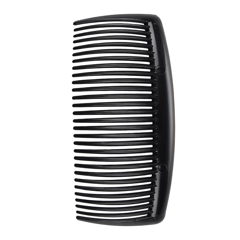 

2 Pcs Black Plastic Comb Hair Clip Clamp for Ladies