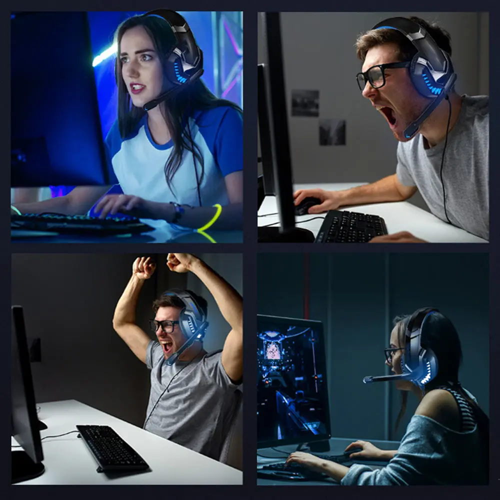 

Wired Gaming Headset Headphones Surround sound Deep bass Stereo Casque Earphones with Microphone For XBox PS4 Game PC Laptop