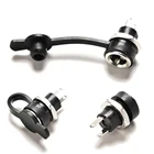 DC-022B DC разъем для розетки питания с водонепроницаемой крышкой женский монтажный адаптер для панели разъем питания 5,5x2,1 мм