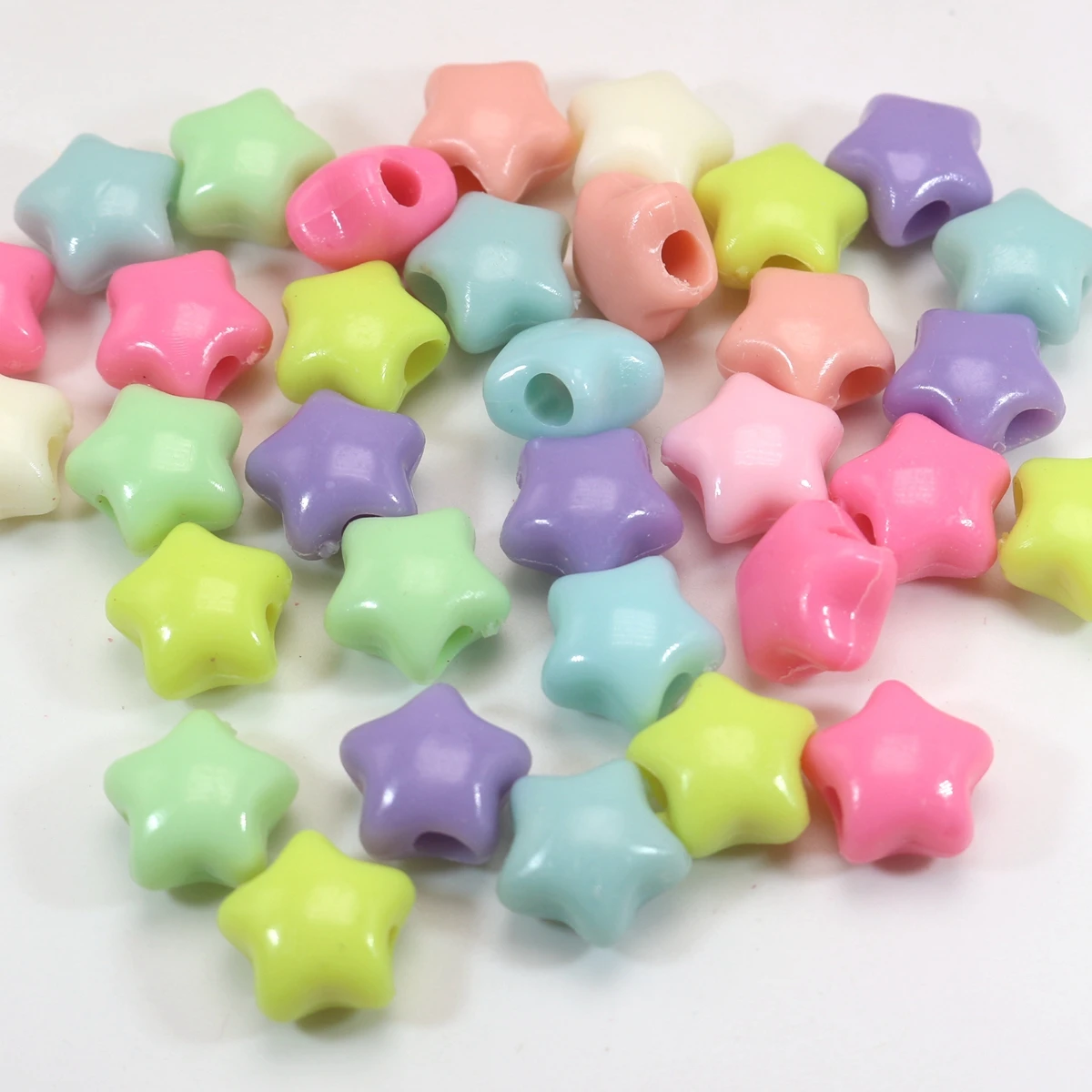 Акриловые бусины для детей 50 Смешанная Пастель цветов различные звезды мыши