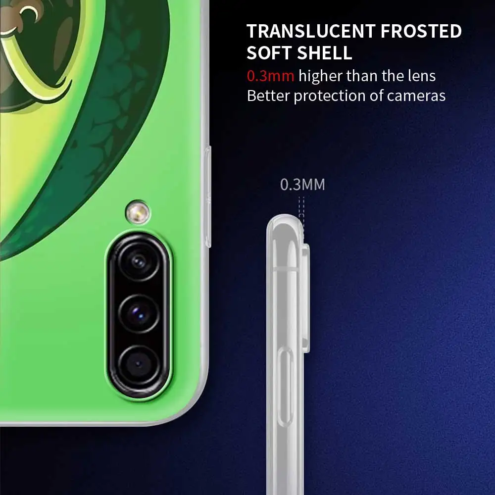 

Funny Tumblr Avocado Translucent Case for Samsung Galaxy A51 A71 A21s A31 A41 A11 M31 M30s M51 Soft Matte Phone Cover Sac