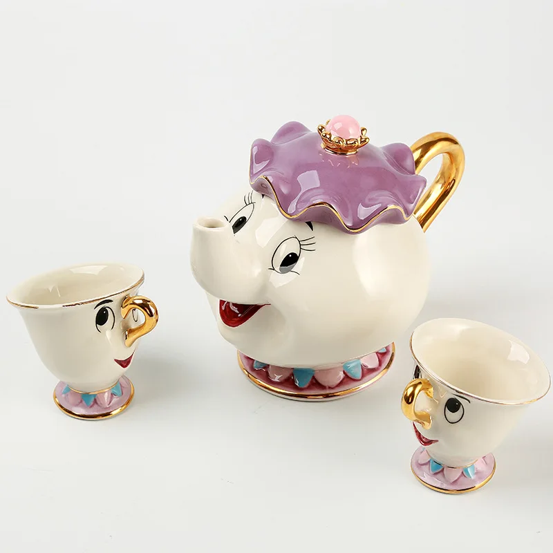 

Beauty And Beast Teapot Gold-Plated Teapot Japanese Version Tea Pot Wife Archie Cup Ceramic Mug Set Pot