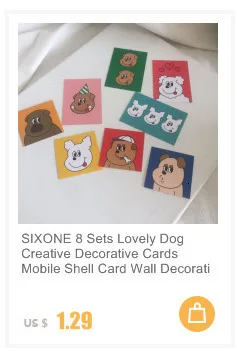 SIXONE 1 шт Ins креативные милые мини-наклейки выражение улыбающегося лица пакет телефон стикер s руководство Материал декоративная наклейка
