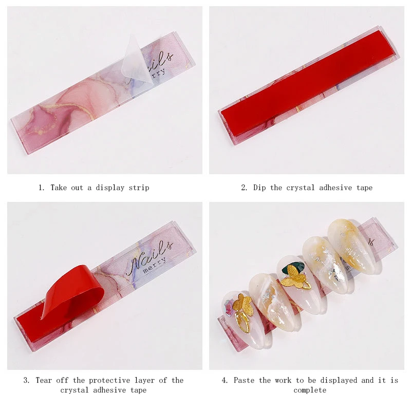 

Manicure Tools 10pcs Nail Art Display Strip Square Mixed Color Round Mixed Color Round Transparent Convenient For Display Of Nai