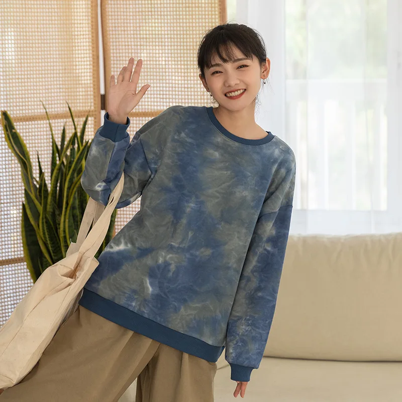 

2020 New Winter High Quality Ladies Sweatshirt Top Leisure Women Hoodies Elegant Loose Warm Print Fashion Female Pullovers