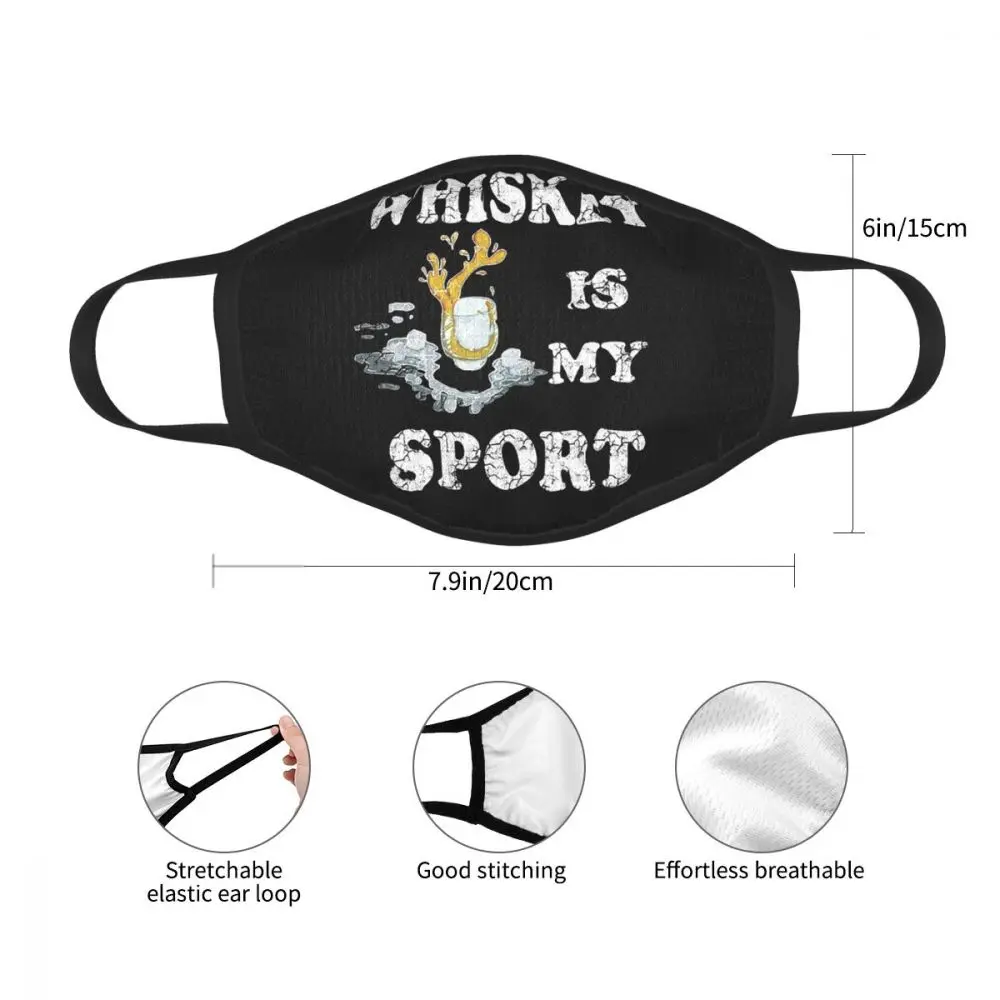 Whiskey Is My Sport многоразовая маска для лица виски алкогольный напиток Пылезащитная