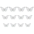 12 шт., декоративная настенная наклейка бабочка