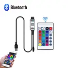 Пульт дистанционного управления RGB с Bluetooth, 5 В, USB, 4 контаксветодиодный, 24 кнопки