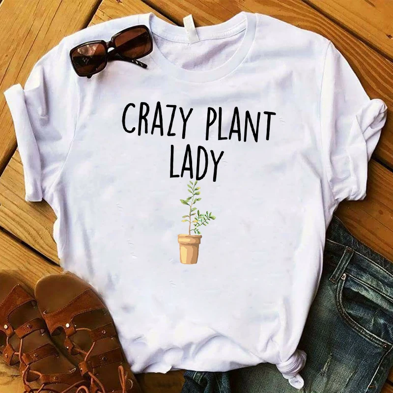 

Women Lady T Shirt Crazy Plant Printed Tshirt Ladies Short Sleeve Loose Tee Shirt Women Female Tops Clothes Graphic T-shirt