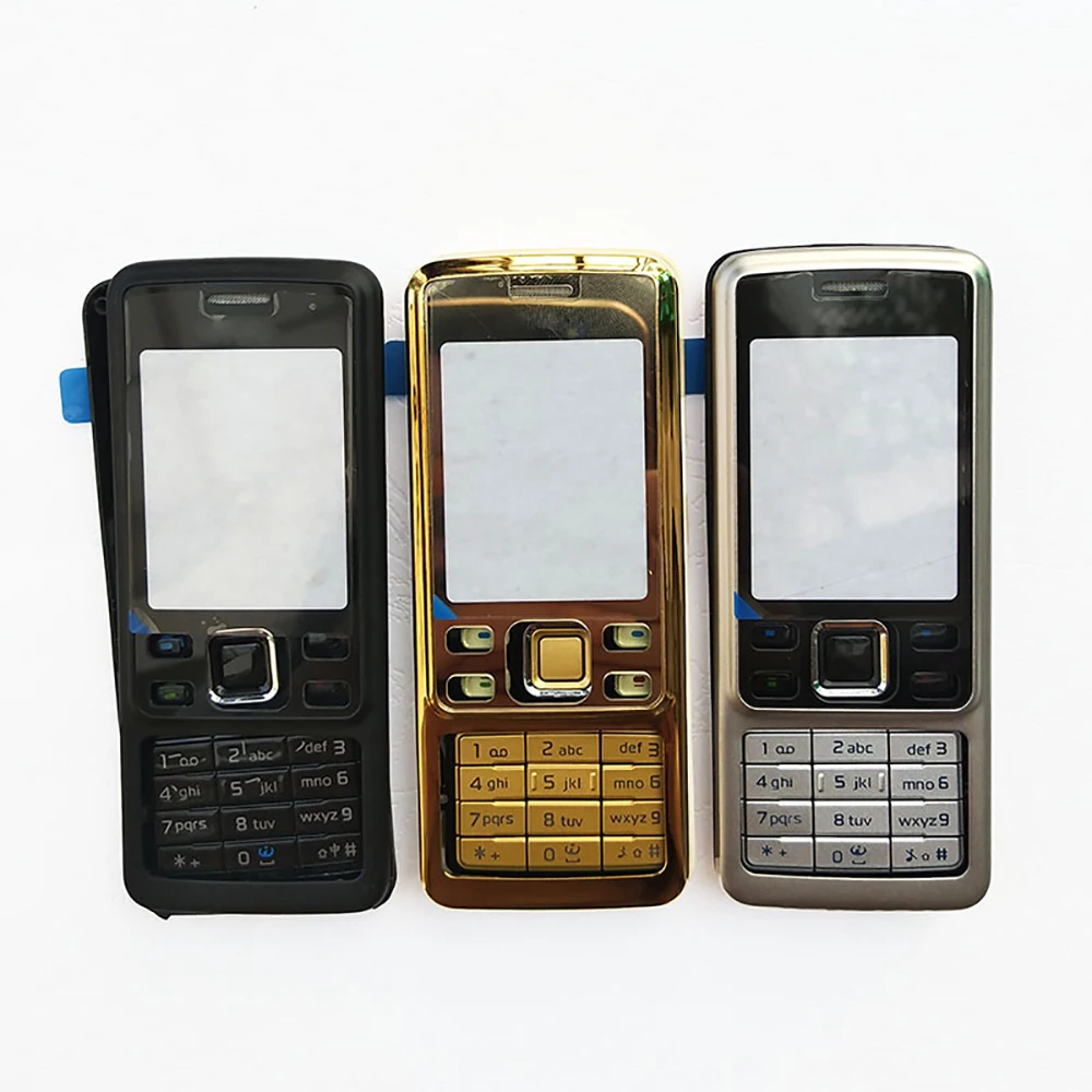 Высокое качество металла полный корпус для Nokia 6300 передняя рамка+ крышка батареи+ английский/клавиатура с русским шрифтом