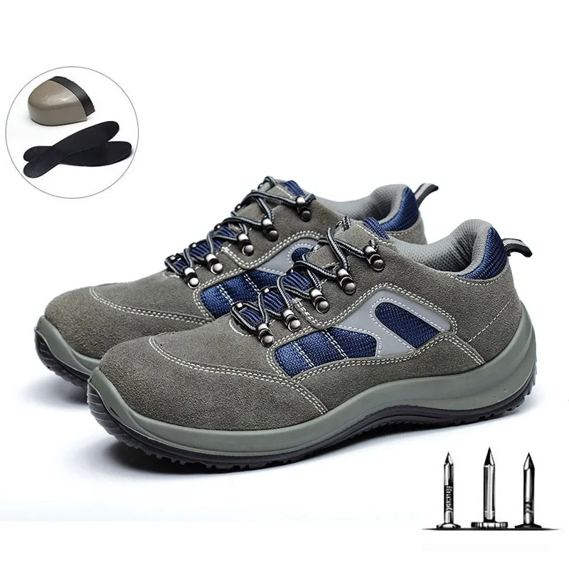 Защитные рабочие ботинки со стальным носком для мужчин и женщин непробиваемые