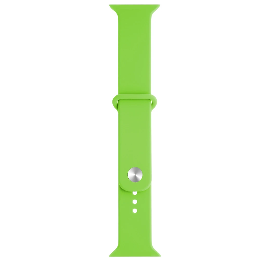 green Ремешок для iwatch серии 4 40 мм 44 мм для Apple Watch серии 4 3 38 мм 42 мм мягкий силиконовый дышащий сменный спортивный ремешок - Цвет: green