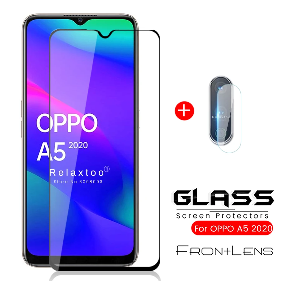 Защитное стекло для экрана и объектива камеры Oppo A5 A11|Защитные стёкла плёнки