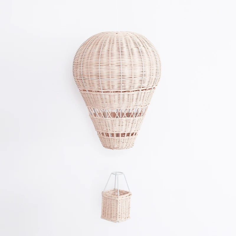 

Rattan Weaven Hot Air Balloon Ornaments Kids Room Decoration Nordic Style Children Bedroom Handmade Craft Wall Hanging Decor