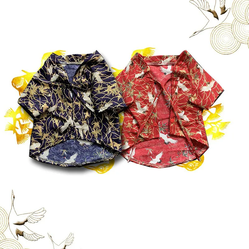 

Beach Colorful Dog Shirt Summer Hawaian Cuban Shirt Mini Dog Shirts for Dogs Cute Clothes Koszula Dla Psa Pet Clothes YY50DS