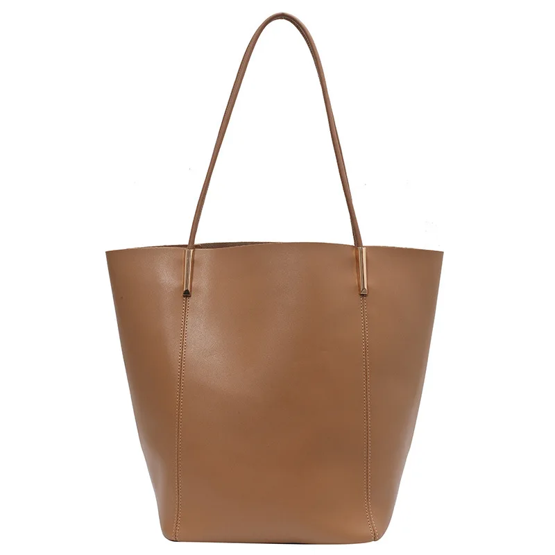 

Large-capacity tote bag women's new fashion retro simple ladies shoulder bag underarm bag