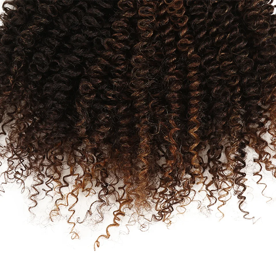 

Nature Short African Hair Synthetic Weave Afro Kinky Curly Hair Bundles Black Blonde 8 inch 5 Pcs Hair Extensions Free Shipping