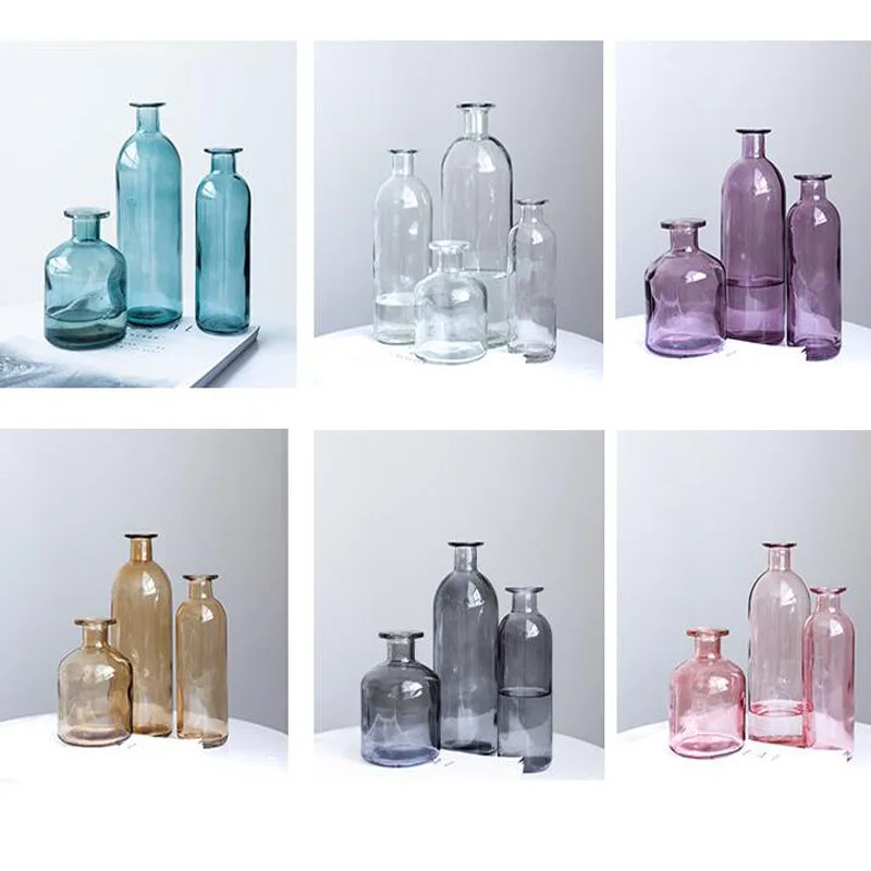 Стеклянная ваза домашний декор украшение для комнаты Хрустальный цветочный