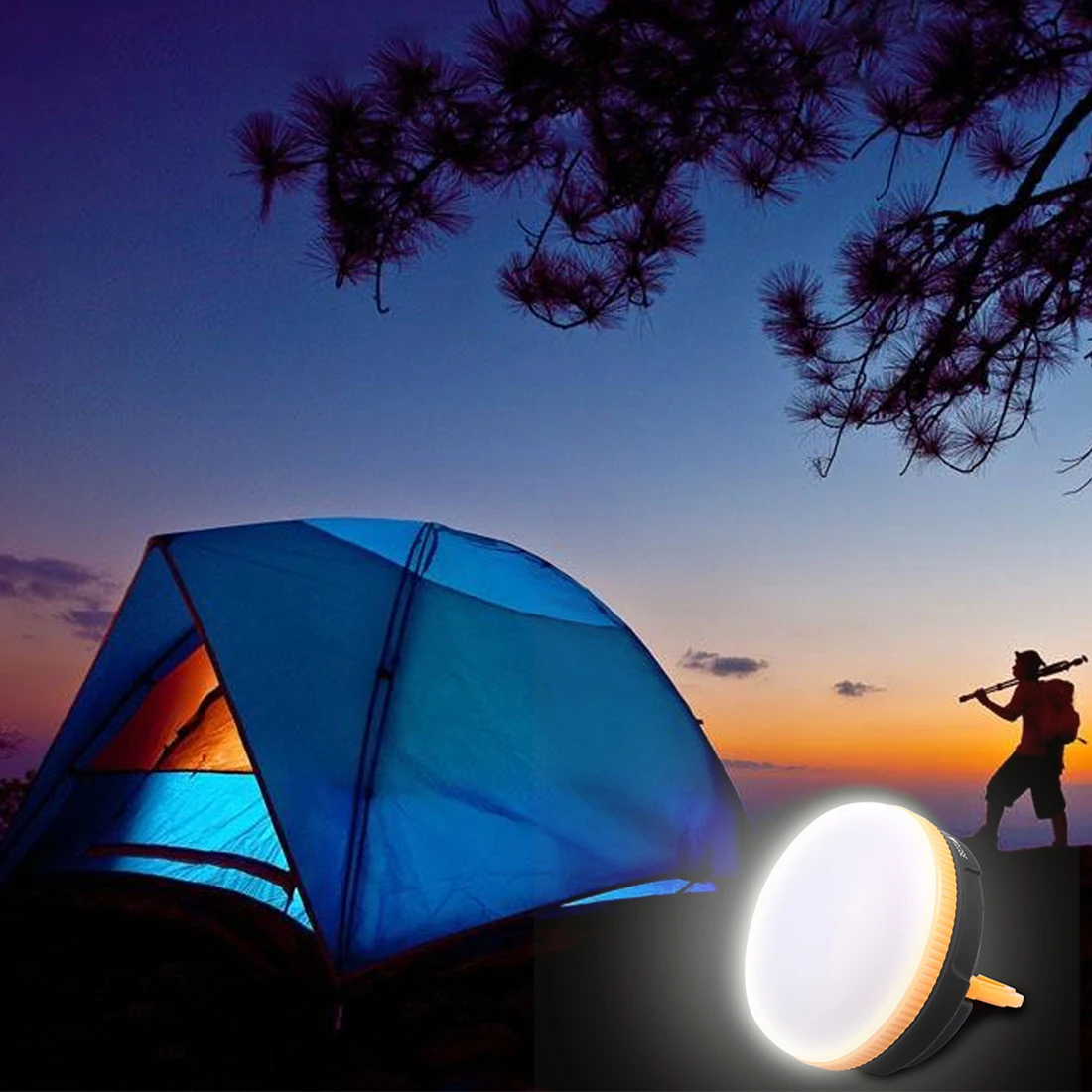 Светодиодный тактический фонарь кемпинг Фонари светильник USB Перезаряжаемые