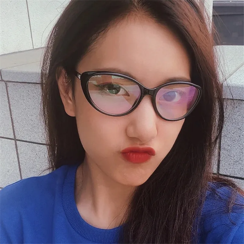 

Cat Eye Ultralight Anti Blue Light Blocking Glasses Frame Women Clear Lens Eyeglasses Female Eyewear