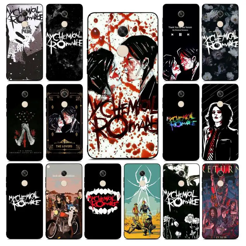 

YNDFCNB My Chemical Romance Phone Case for RedMi note 4 5 7 8 9 pro 8T 5A 4X case