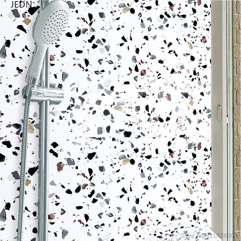 

Bathroom kitchen toilet floor stickers waterproof self-adhesive wallpaper ground non-slip balcony tiles thick and wear-resistant
