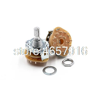 10PCS/LOT RS25 Shaft Panel Mount 3P3T Rotary Switch Selector Band 3 Pole Position Knob Switches | Обустройство дома