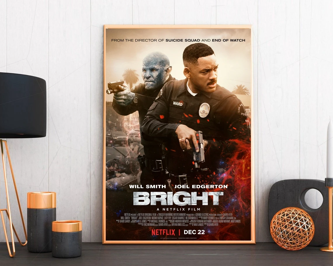 

Bright (2017) Movie Poster Home Wall Painting Decoration (No Frame)