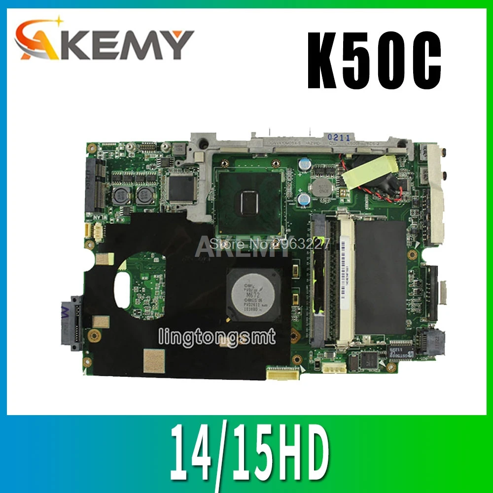 K50C материнская плата 14/15hd REV 2 1 USB2.0 Para ASUS K40C X5DC для ноутбука teste OK|Материнские платы|