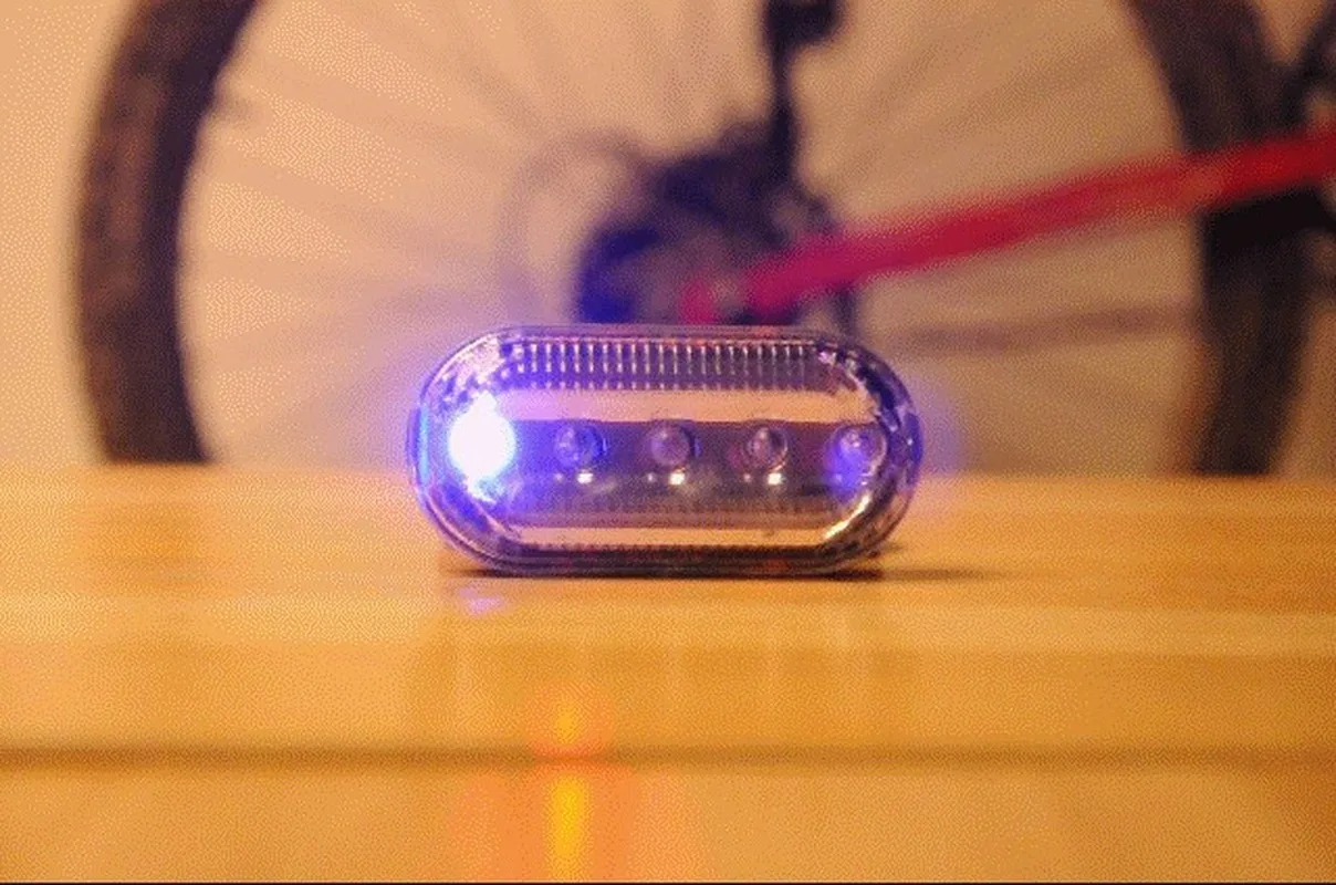 

Bicycle Colorful Safety Light Folding Vehicle Warning Light 5LED Highlight Tail Light