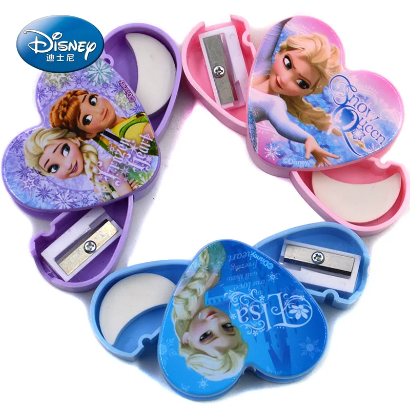 Замороженная точилка для карандашей в форме сердца штучной упаковке + резина