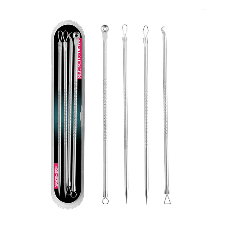 4 шт акне пятна для удаления угрей Extractor черных точек иглы очистки комплект с