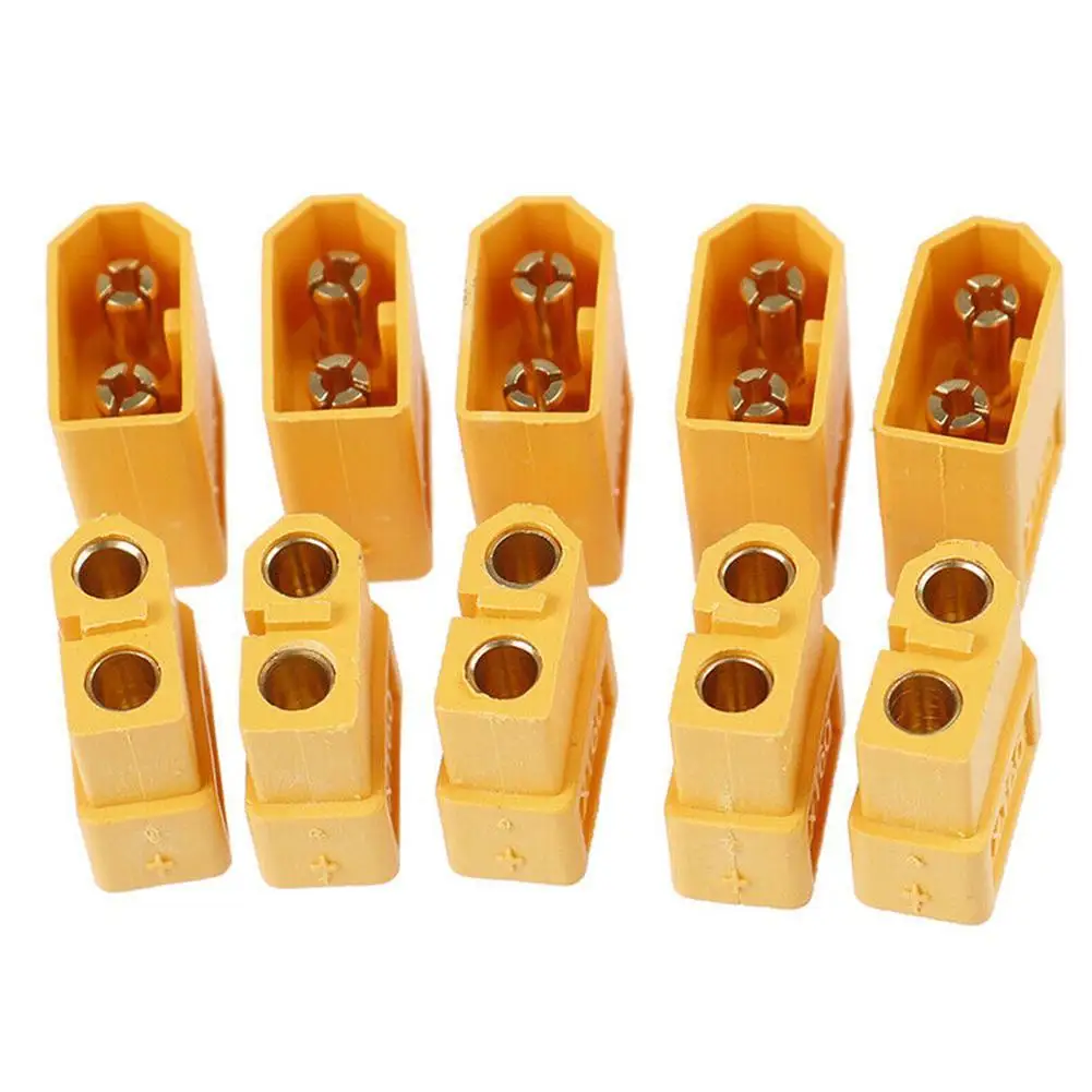 

Xt60-xt-60 Bullet Head Male And Female Connector For Rc Lipo Quadcopter Multicopter High Temperature 10psc