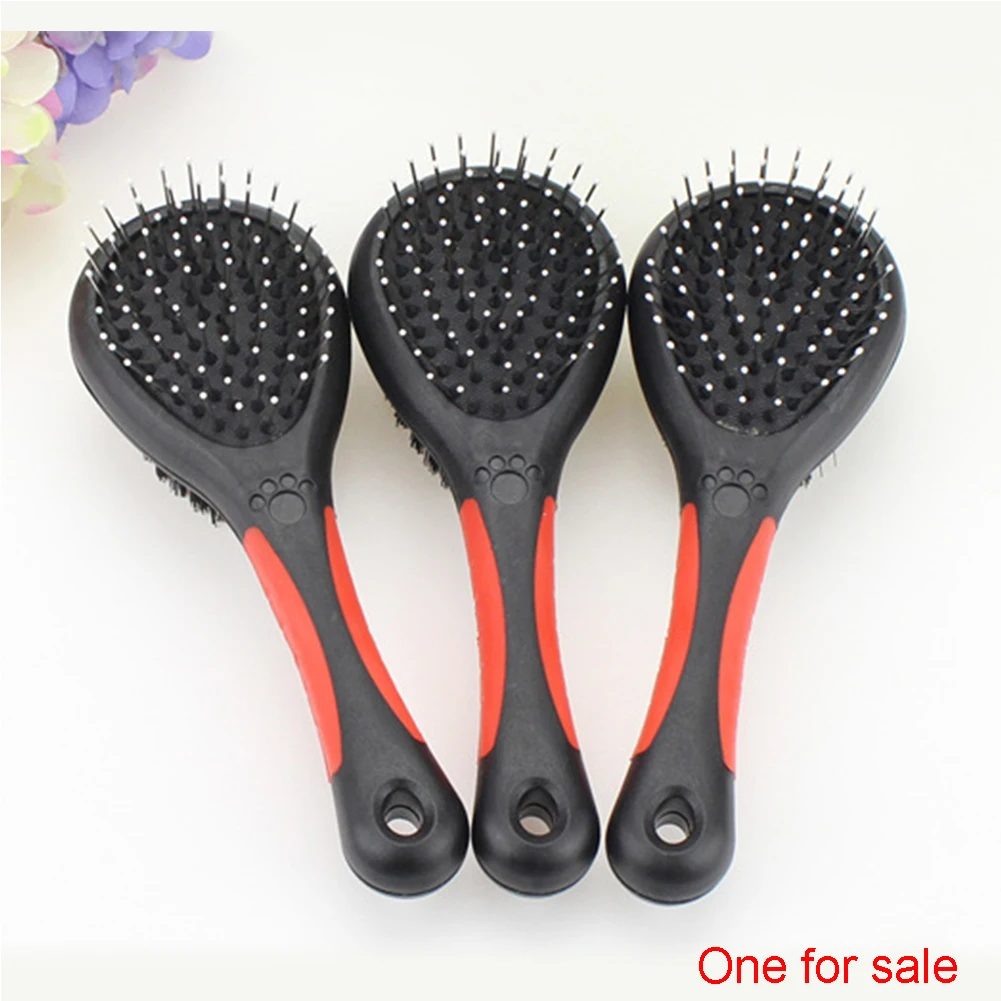 

Styling Puppy Cleaning Tool Long Handle Double Sided Trimming Plastic Portable Dogs And Cats Grooming Pet Brush
