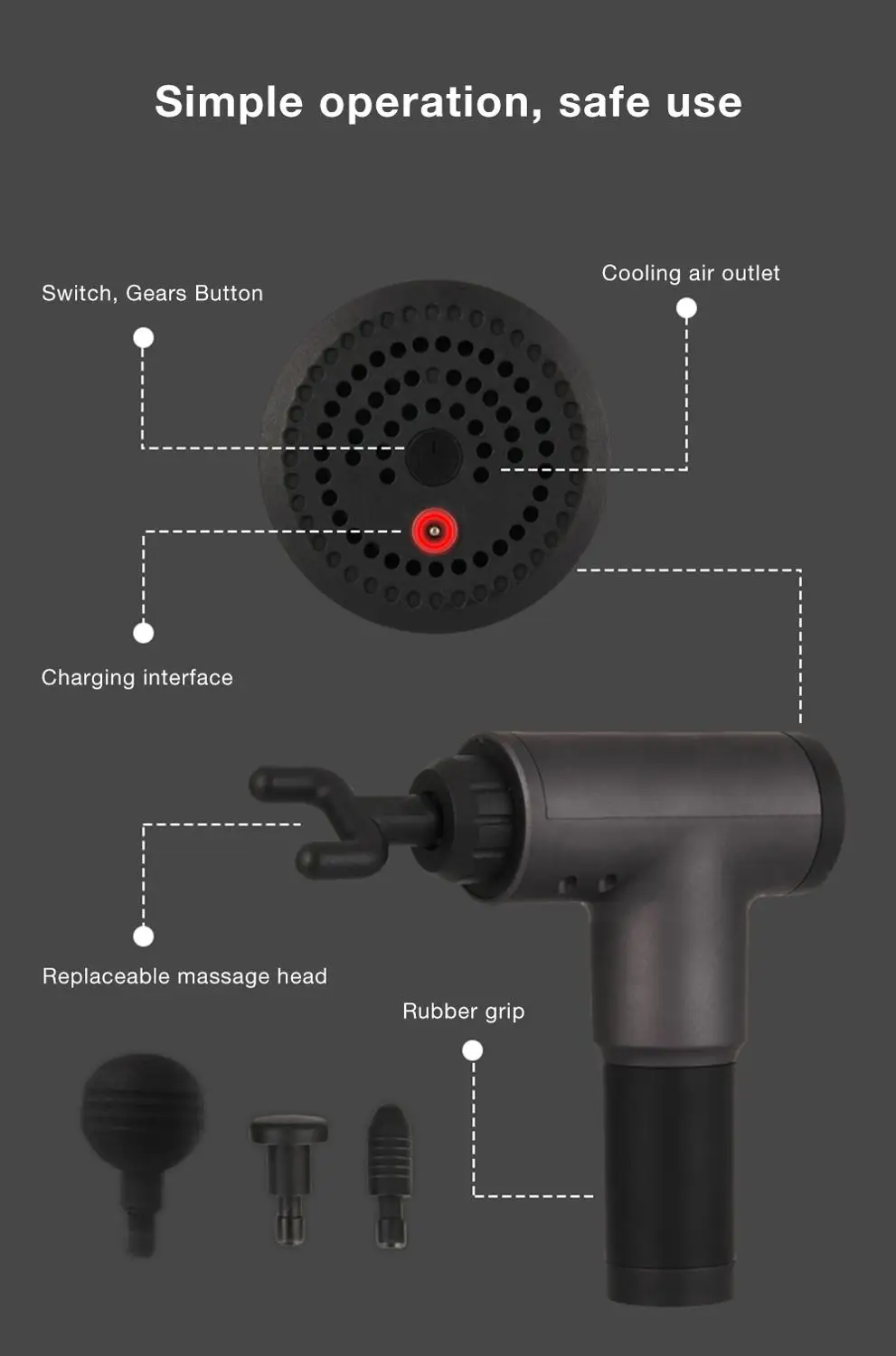 Новейший массажный пистолет-стимулятор для мышц вибрирующий массажер глубокого