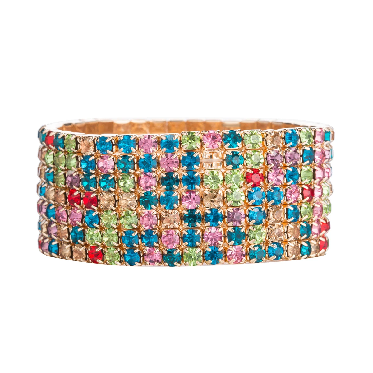 Металлические браслеты модные Хрустальный Bling Роскошные Стразы красочные