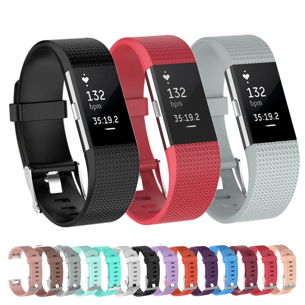 

Silicone Wrist Band for Fitbit Charge 2 Strap Smart Watch Bracelet Band Replacement Wristband Sport Strap For Fitbit Charge2