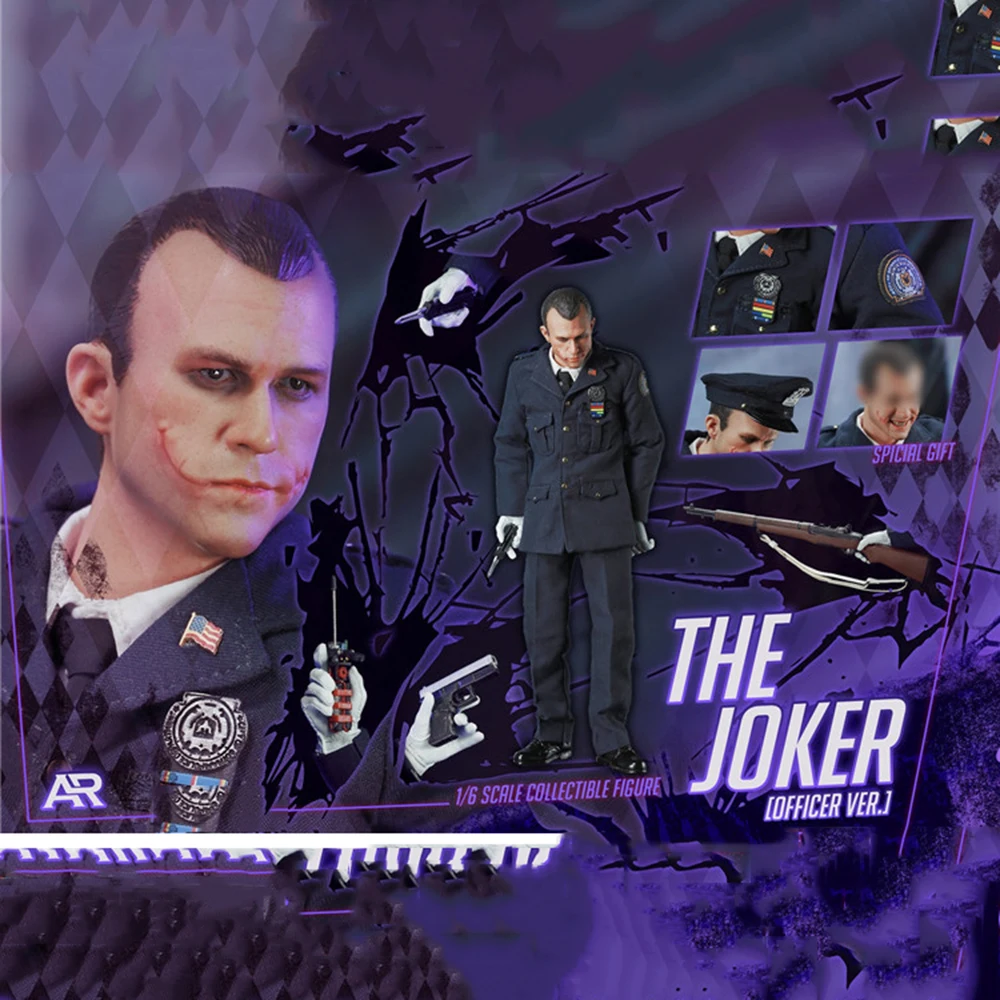 

В наличии ARTOYS AR-003 1/6 весы мужской фигуры полный набор Американский Готэм-полицейский Клоун "," Джокер ", 12 дюймов, игровые фигурки, модель