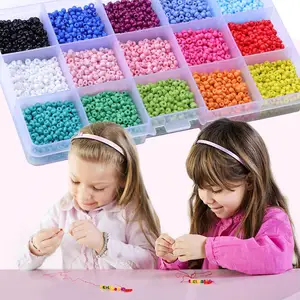Набор цветных бусин 3 мм, стеклянные бусины пони, мини-бусины для изготовления ювелирных изделий, ожерелий, браслетов, бижутерии, подарки для детей, игрушки ручной работы