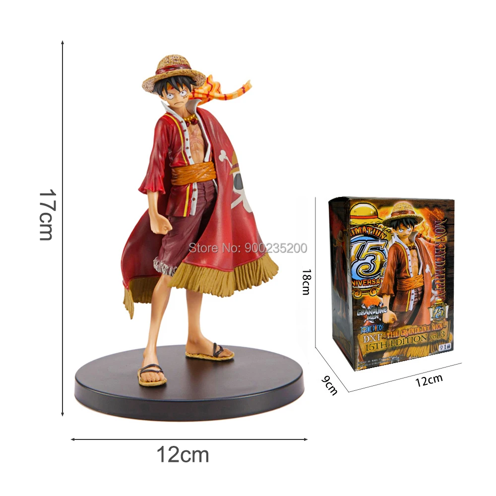 

17cm Anime One Piece Luffy Theatrical Edition 15th Anniversary Commemorative Ver Action Figure Collectible Model Toys Christmas